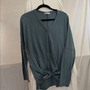 Women's Blue Button-Up blouse
